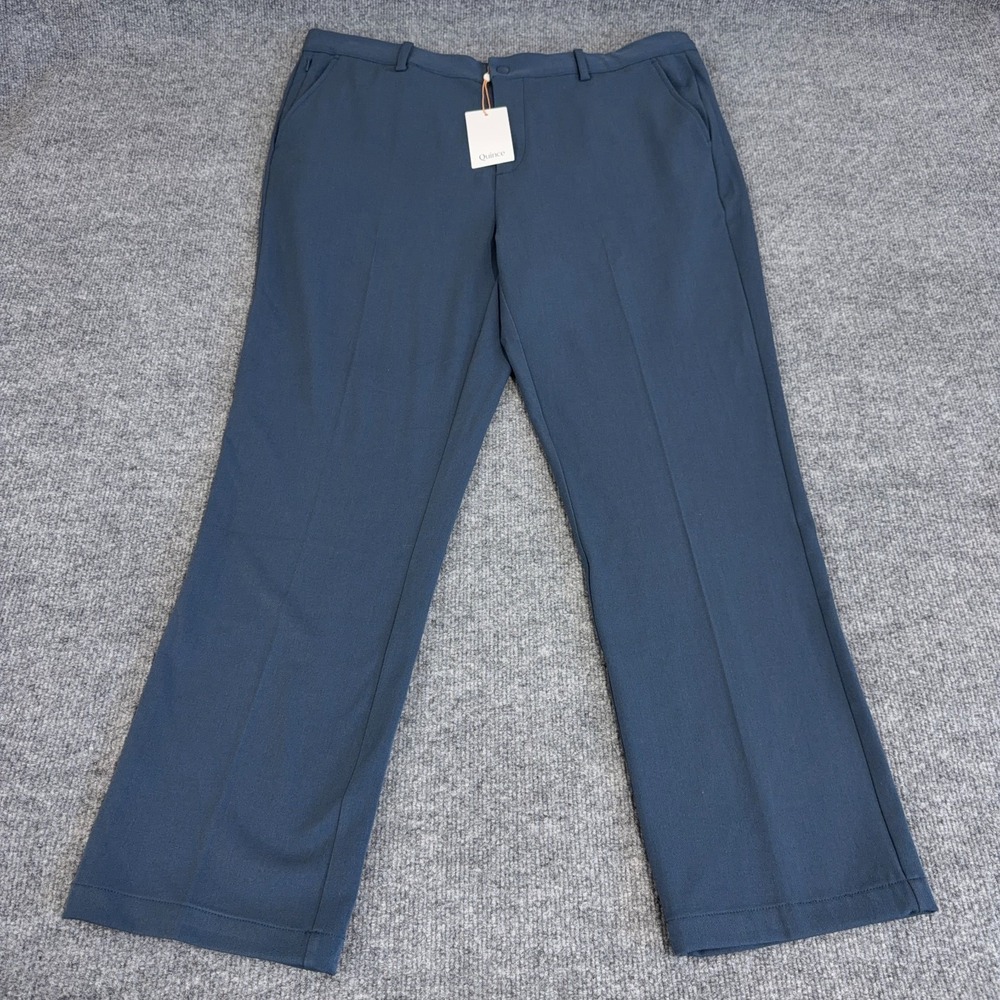 Quince Pants Men 36x30 Ultra-Stretch 24/7 Smart Chino Ocean Blue Work Dress NEW